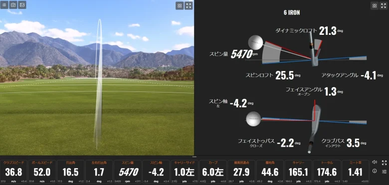 キャロウェイAPEX Ai200アイアンのトラックマンデータ2