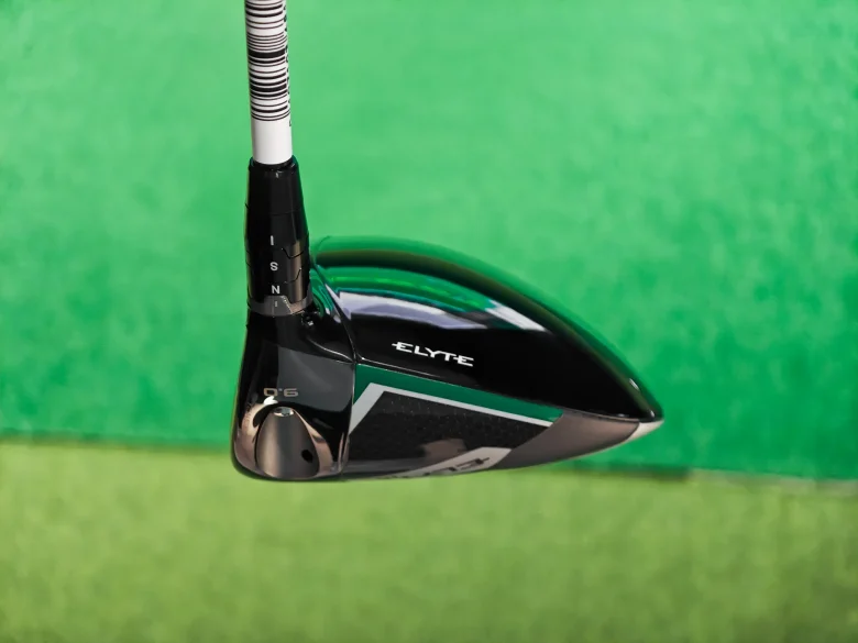 ELYTE トリプルダイヤモンド TD ドライバーのヘッド形状横から